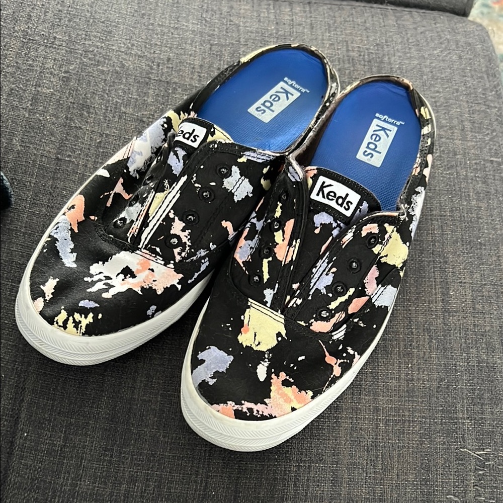 Keds Black Multicolor Sneakers Keds Moxie Mule Splatter Canvas